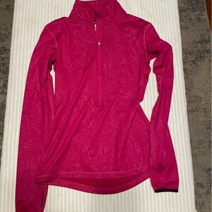 Nike Pro Bright Pink 1/4 zip top, size small